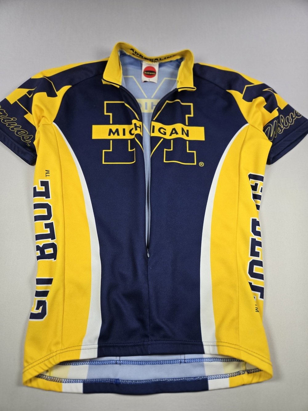 Vintage Michigan Wolverines Cycling Jersey Adrenaline Promotions Size Large - Picture 2 of 12